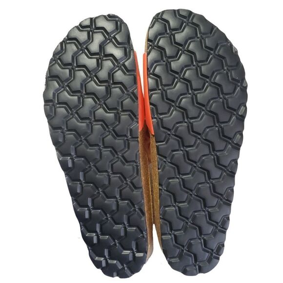 NEW Bayton neon coral slides with adjustable buckles 'Zephyr' / Women's 8 shoes - Picture 5 of 6